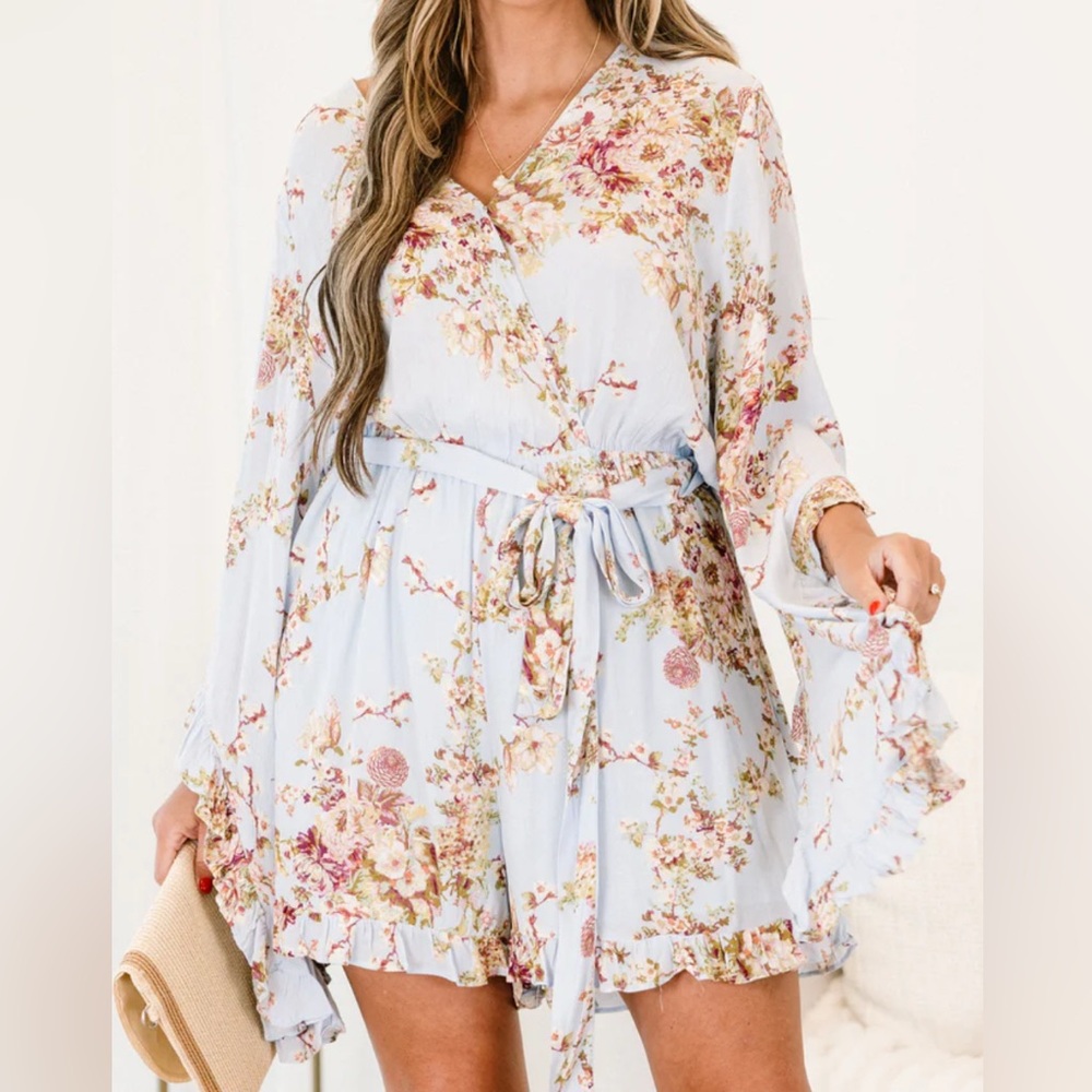 Chic Soul Bell Sleeve Romper